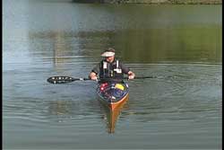 holding paddle in basic paddling position