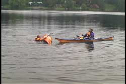 calming a panicked swimmer