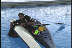 beginning to roll up kayak